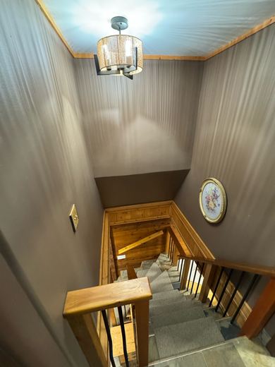 Stairwell looking down to the entry