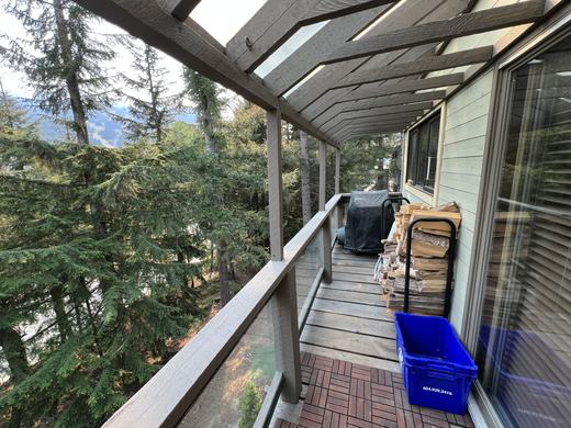 Private deck looking out to the trees